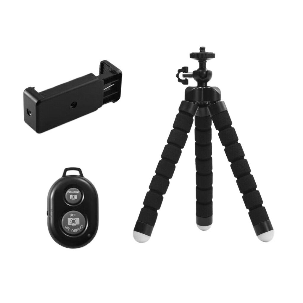 Flexible Tripod Phone Camera Stand Holder with Bluetooth Remote Shutter
