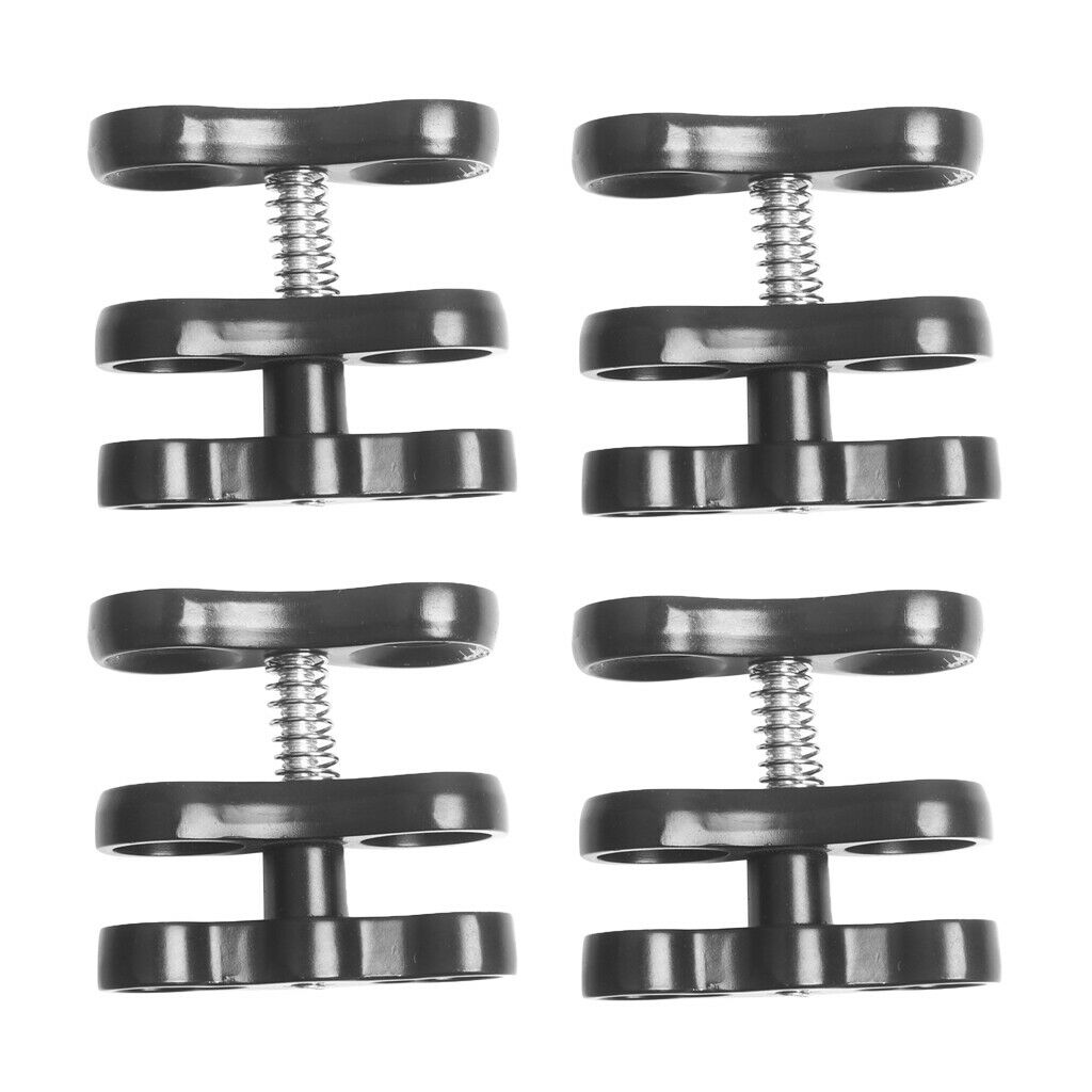 4 Pieces Underwater Butterfly Clips Flashlight Clamps Joint Accessories