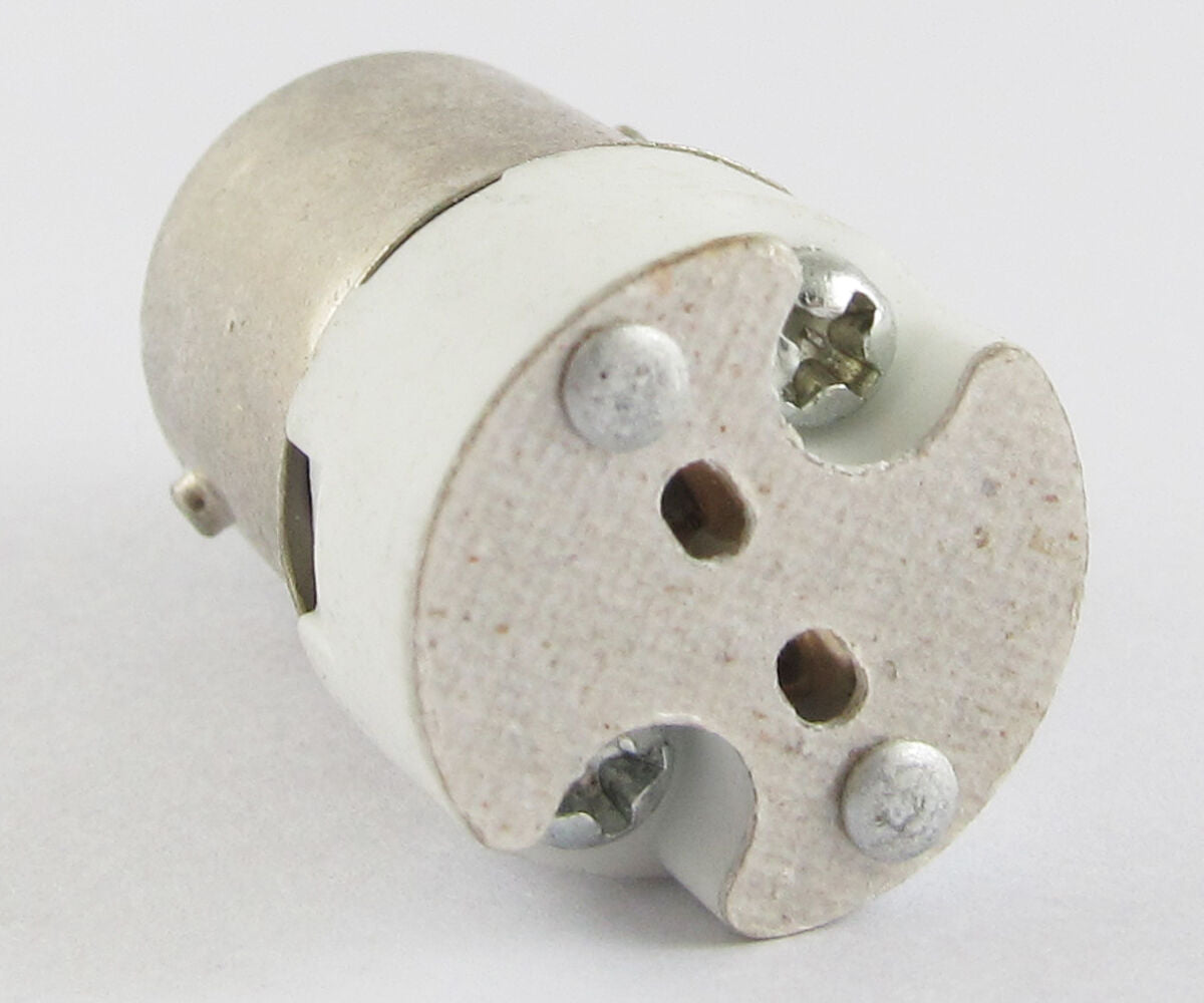 10pcs BA15D Male to MR16 Female Socket Base LED Halogen CFL Light Lamp Adapter