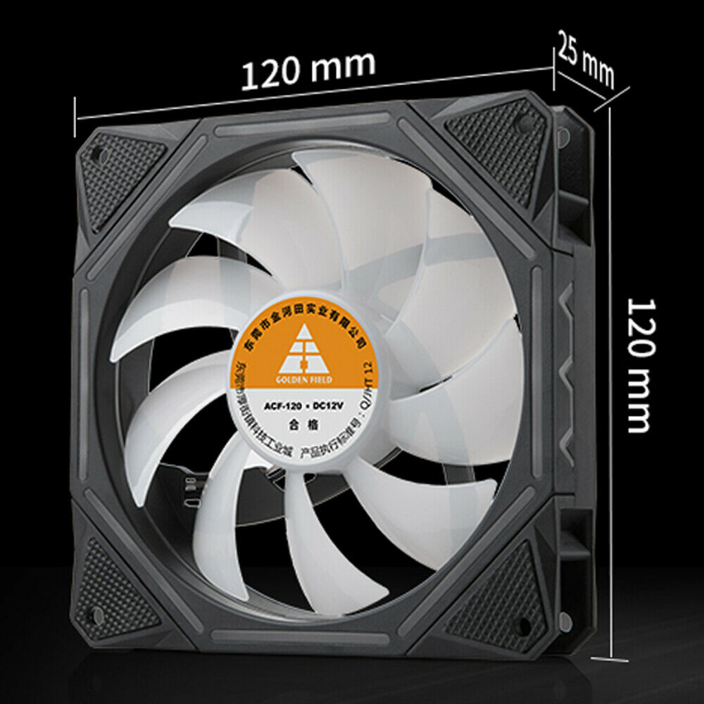New Cooler PC Case Fan 120mm Colorful Cooling Computer CPU Fans Black Case Fan!