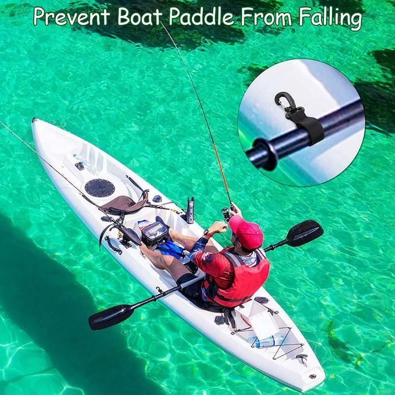 6PCS Kayak Paddle Keeper Oar Webbing Strap Holder Snap Clip For Paddleboard