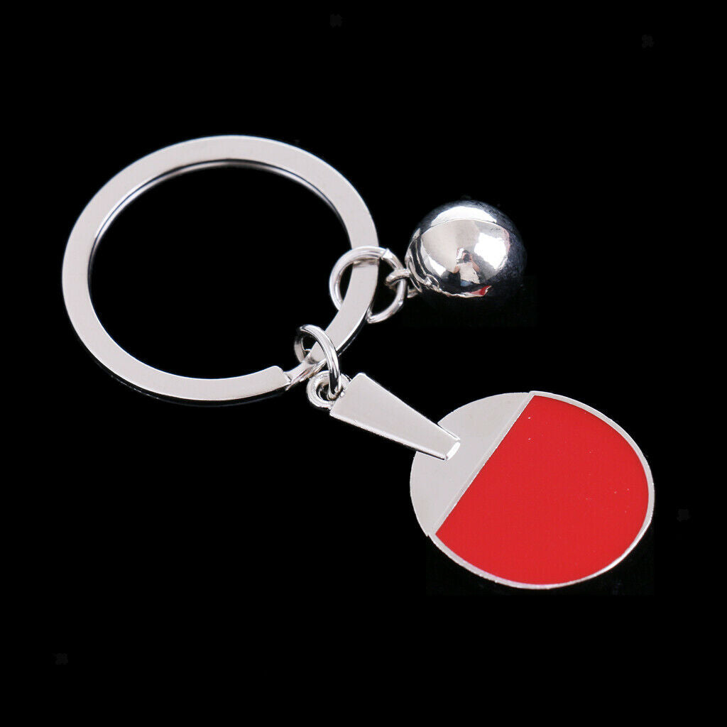 2 Pieces Tennis Racket Table Tennis Paddle Style Keychain Keyring