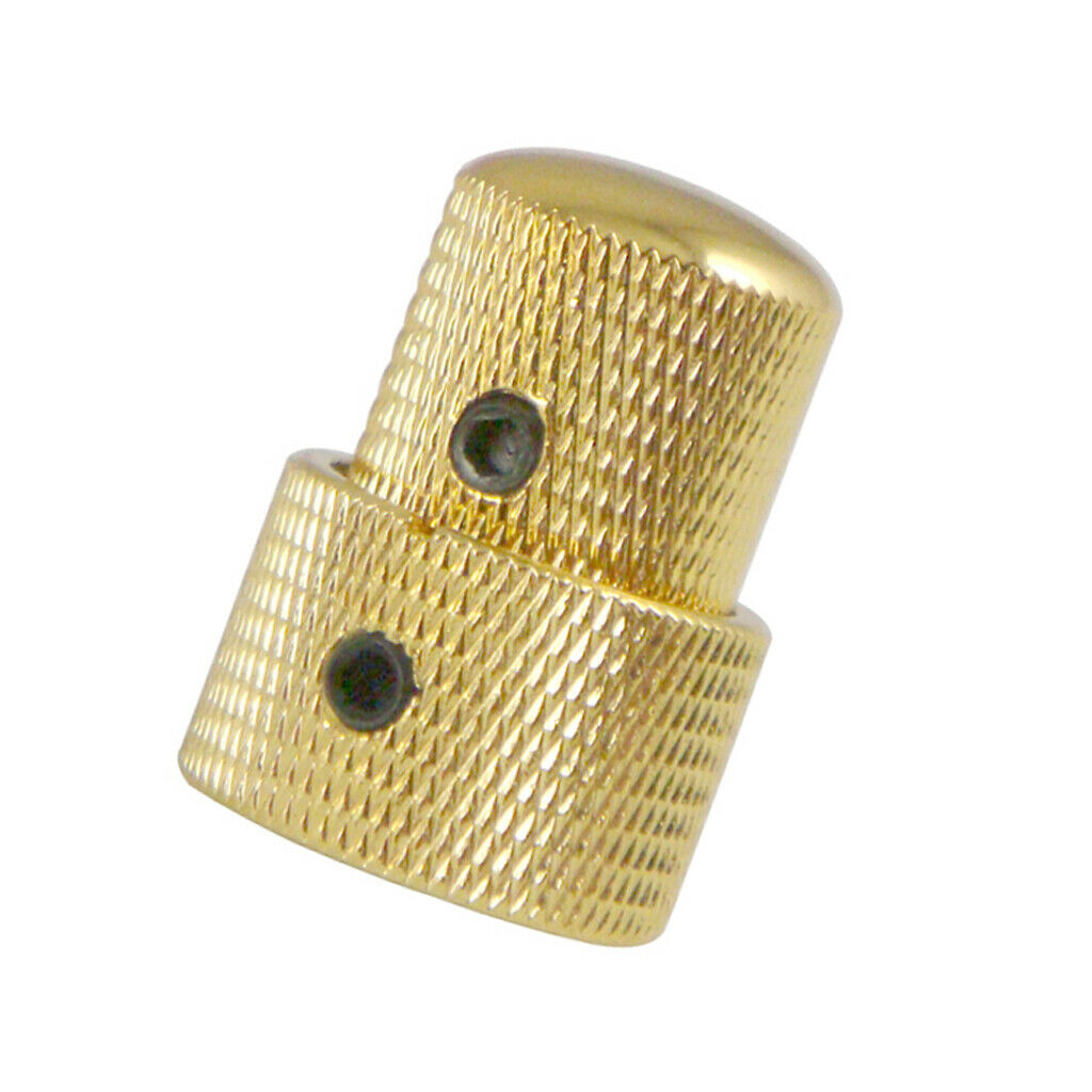 2x Brass Dome Knob Volume Tone Control Knobs for Electric Guitar Golden