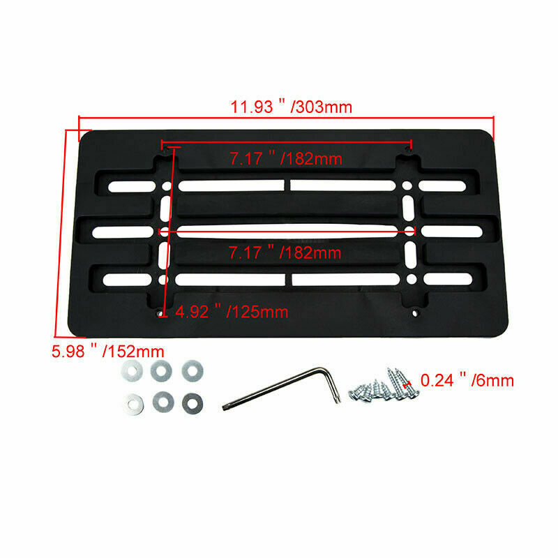 Front REAR LICENSE PLATE TAG BRACKET Holder FOR BMW All Models + SCREWS + WRENCH