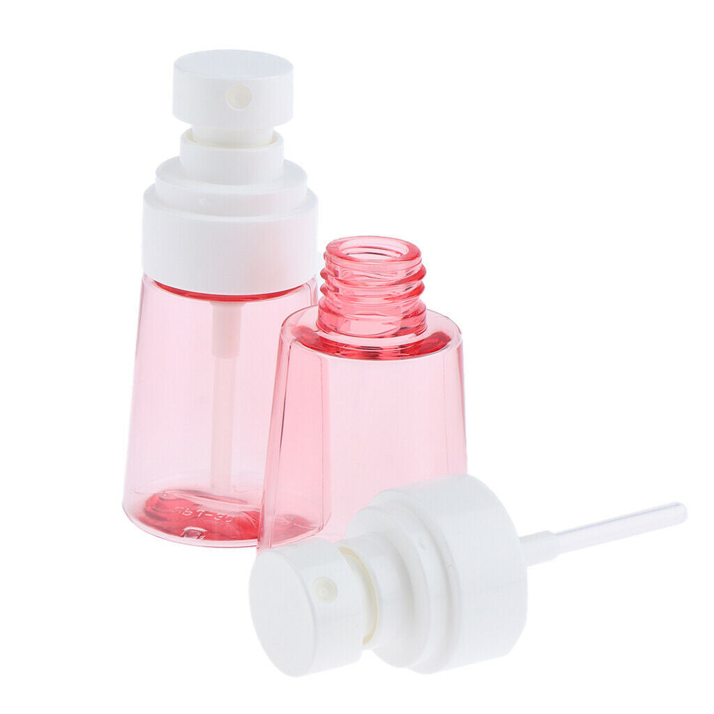 2x Plastic Refillable Empty Fine Mist Pump Spray Bottles Travel Home 60ml