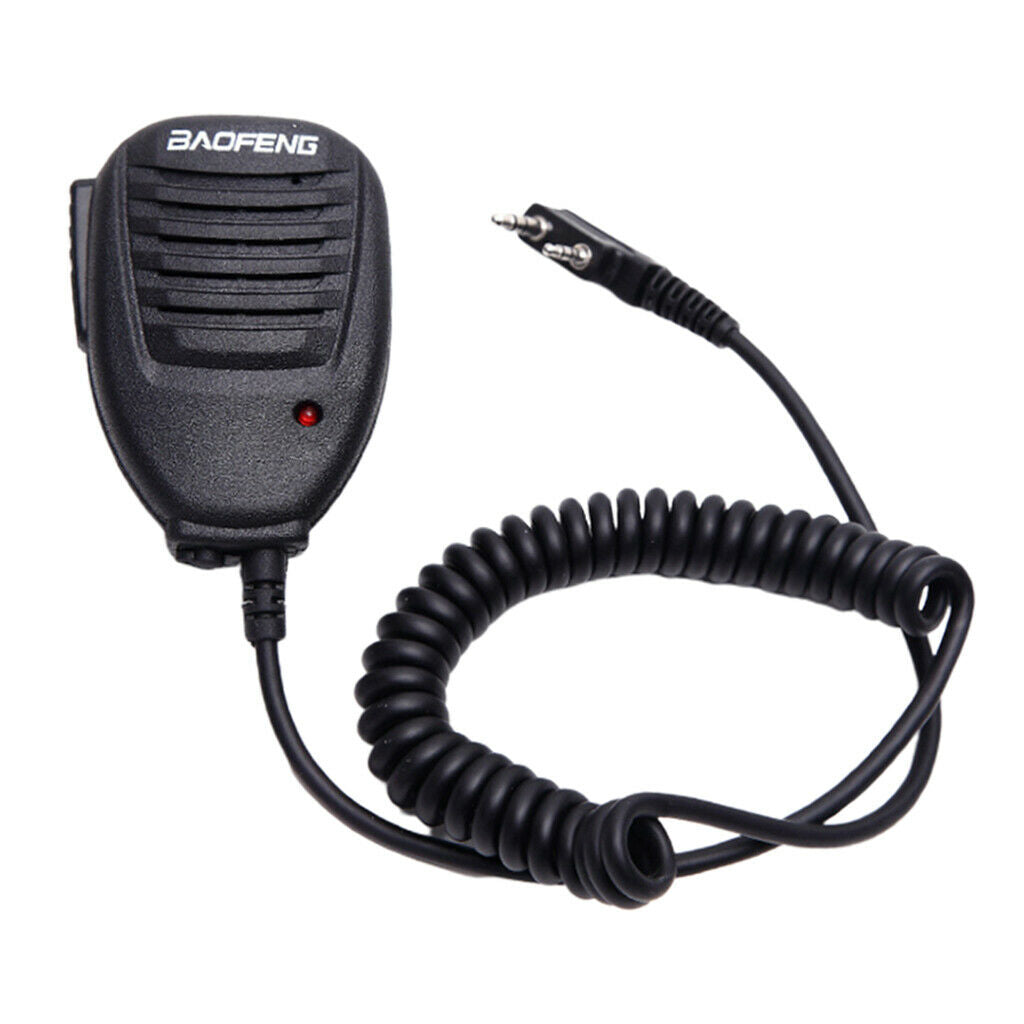 2x Compact Shoulder Handheld Speaker Mic with Reinforced Cable for Baofeng