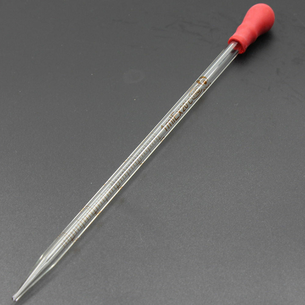 5x Rubber Head Glass Dropper Graduated Line Liquid Transfer Pipette Lab Supplies