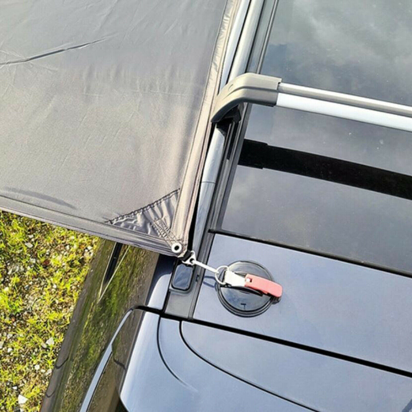 3X Suction Cup Anchor Tie Down Car Side Awning Durable With Securing S Hook