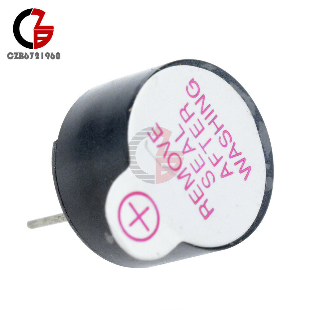 5Pcs Active Buzzer 12mm 3V Magnetic Long Continous Beep Tone Alarm Ringer