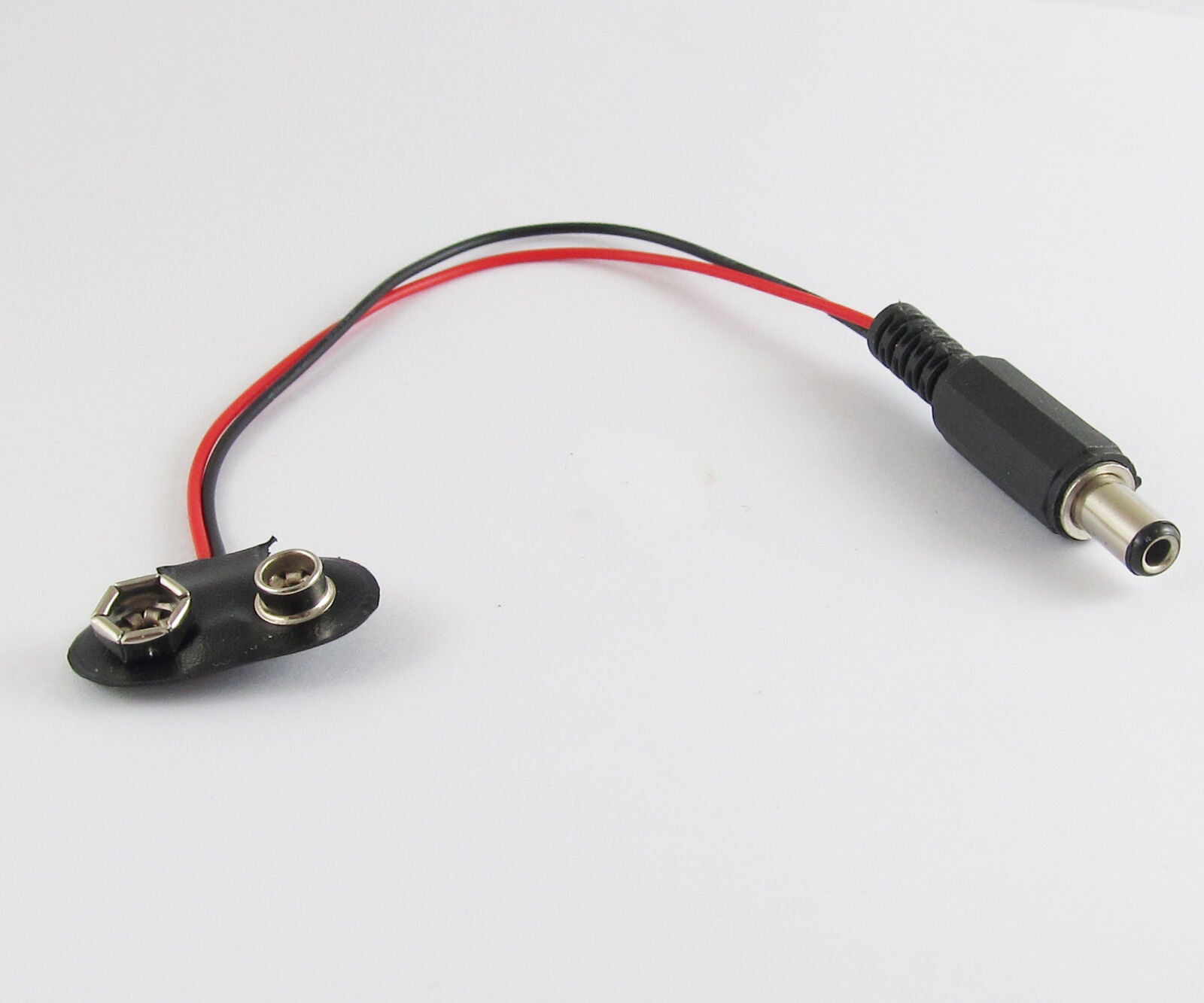 10pcs 2.5x5.5mm 9V Battery Snap T-Type cable Male DC Power Plug to 9V Batttery