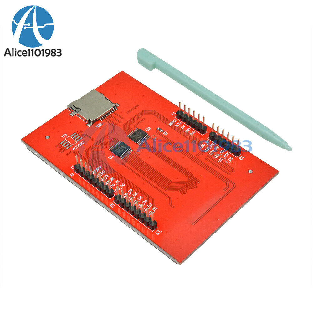 2.8" SPI TFT LCD 240x320 Serial Port Module+5V/3.3V PCB Adapter Micro SD ILI9341