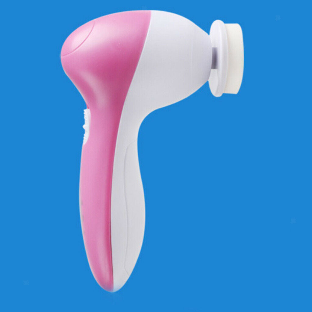 5-in-1  Electric Waterproof Facial & Body Cleansing Brush Kit with Handle and 4