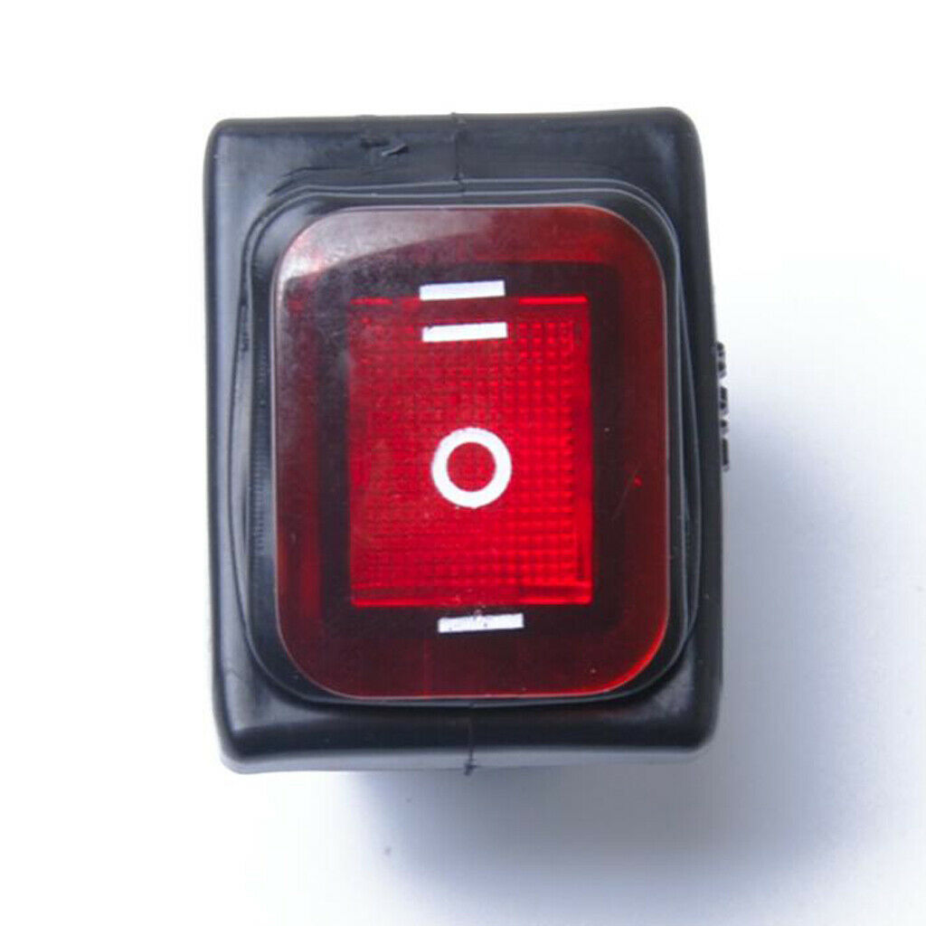 2 Pieces Red Yellow 6 Pin On-Off-On Car Boat Lighted Rocker Toggle Switch