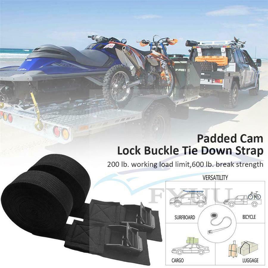 2x 9.8ft Car Roof Rack Luggage Kayak Surfboard Cam Buckle Lashing Tie Down Strap