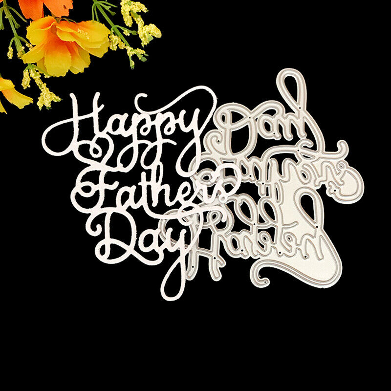 Happy father's day words paper die cutting dies metal craft Scrapbooking NewBDF
