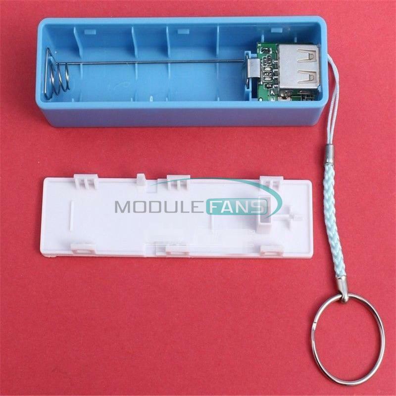 USB Power Bank Case Kit 18650 Battery Charger DIY Box Boost Module Blue
