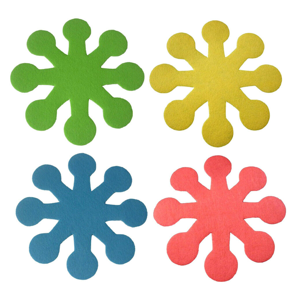4 PCS Petal Flower Pan Pad Kitchen Pot Holder Bowl Placement Coasters Pad