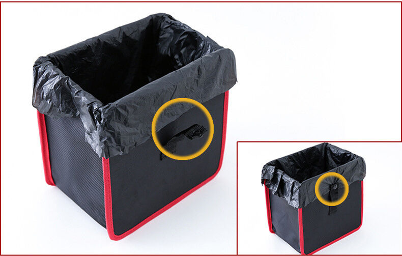In-Car Wastebasket Litter Leak Proof Bin Wastebasket Container Trash Storage Box