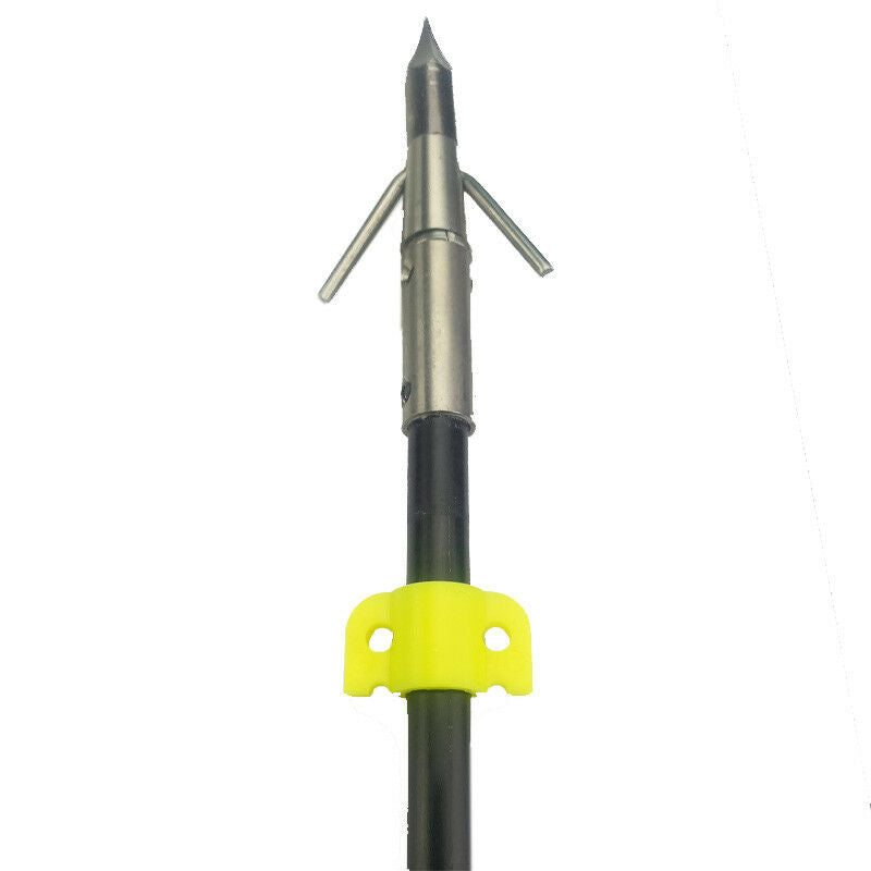 20pcs Bowfishing Safety Slider Fishing Hunting OD8MM Arrow Shafts Plastic Yellow
