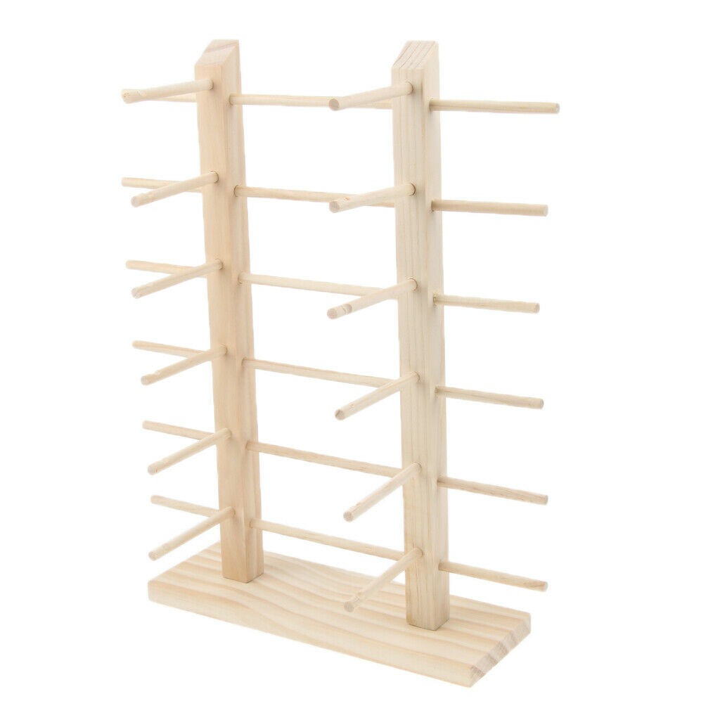 2xWood Sunglasses Eyeglass Rack Display Stand Rack Double Lines 12 Pairs