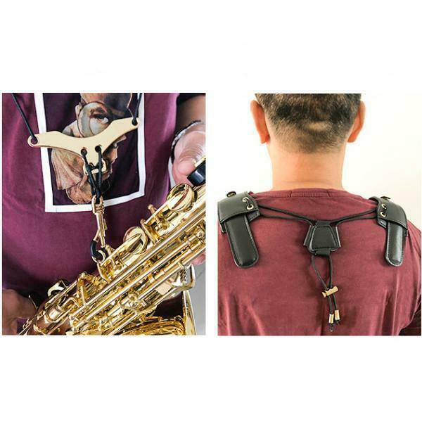 Universal Harness Shoulder Strap Neck Leather Belt Suspenders for Alto Saxophone