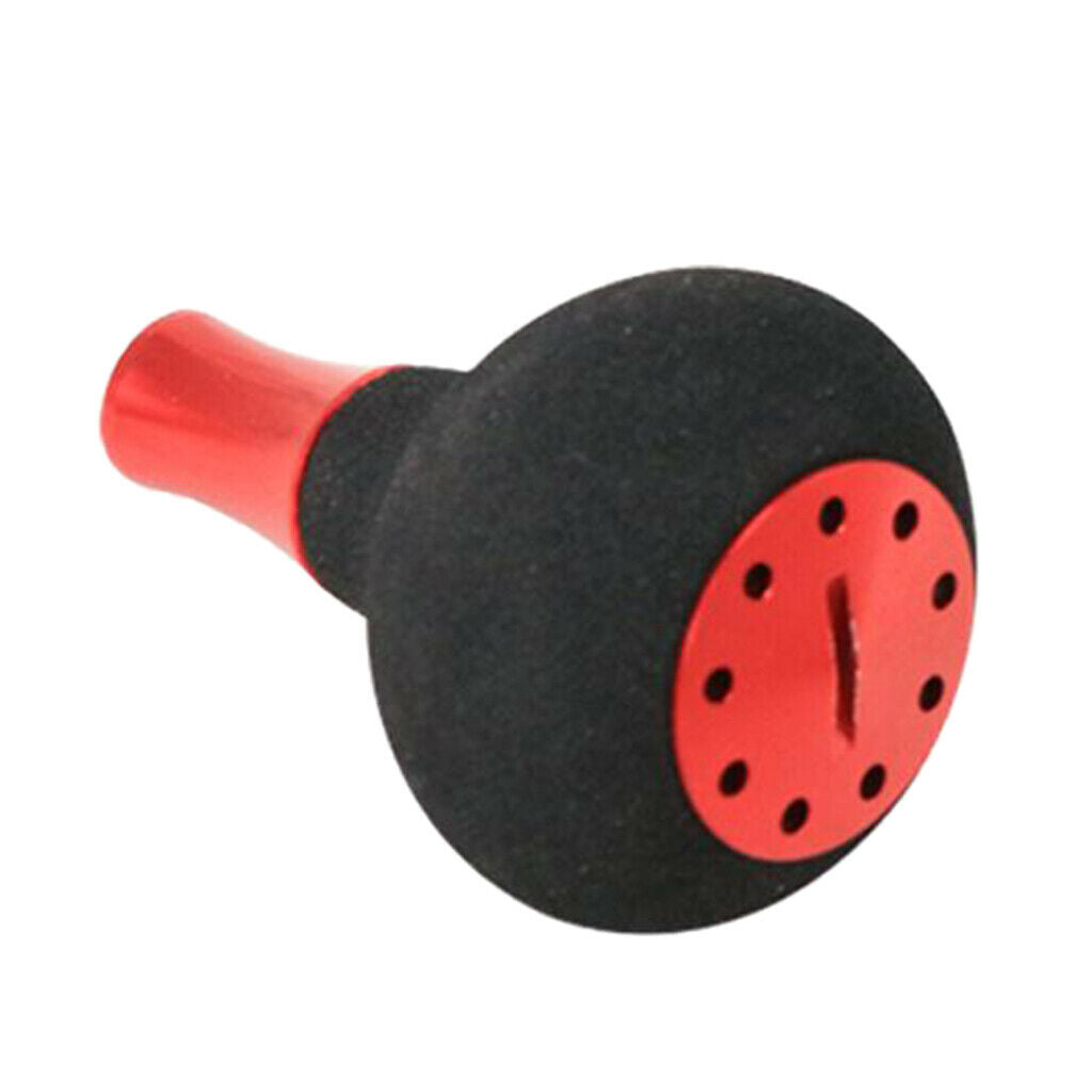 2x Red+Gray Fishing Reel Handle Knob Handle Grip Modification Power Knob