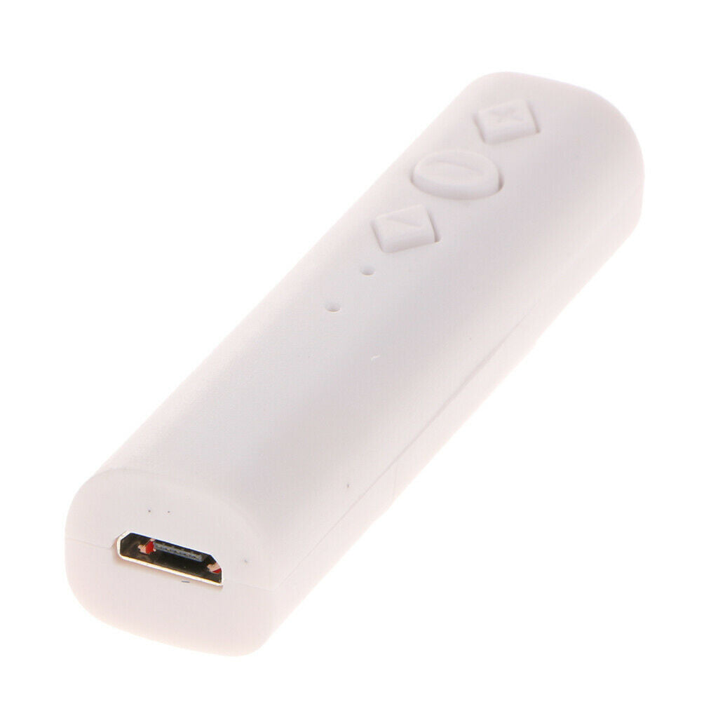 Handsfree Wireless Car Bluetooth Receiver AUX Music Stereo Adapter white