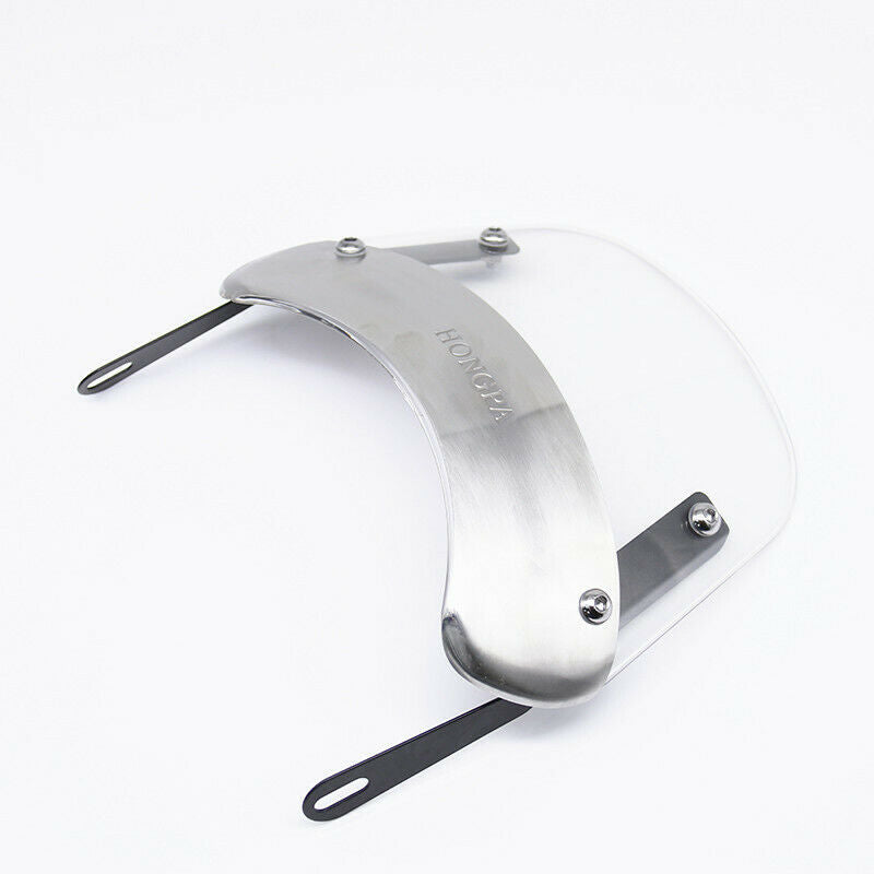 Clear 5-7" Headlight Universal Windscreen Windshield Cafe Racer Cruiser Chopper