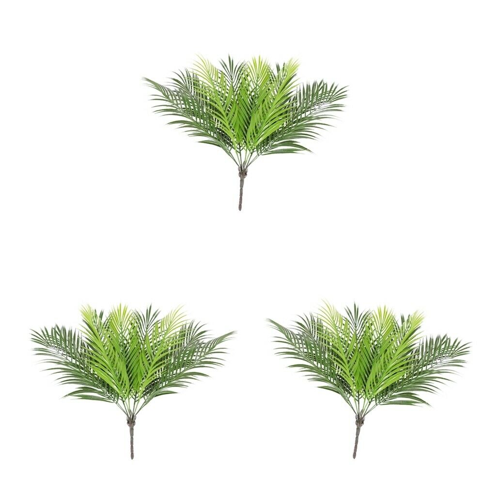 3x Faux Plant Leaf Silk Leaves Flower for Home Office DIY Garden Decor