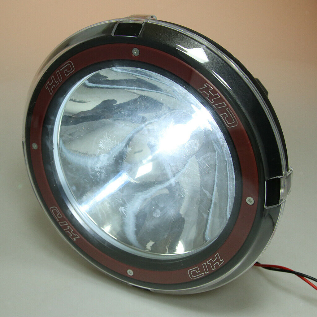 9'' 100W Driving Fog Lights HID Xenon 12V Trucks SUV Spot Work Light Red