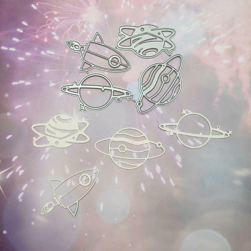 Planet Rocket Metal Cutting Dies Stencil Scrapbooking DIY Album Stamp Paper Card