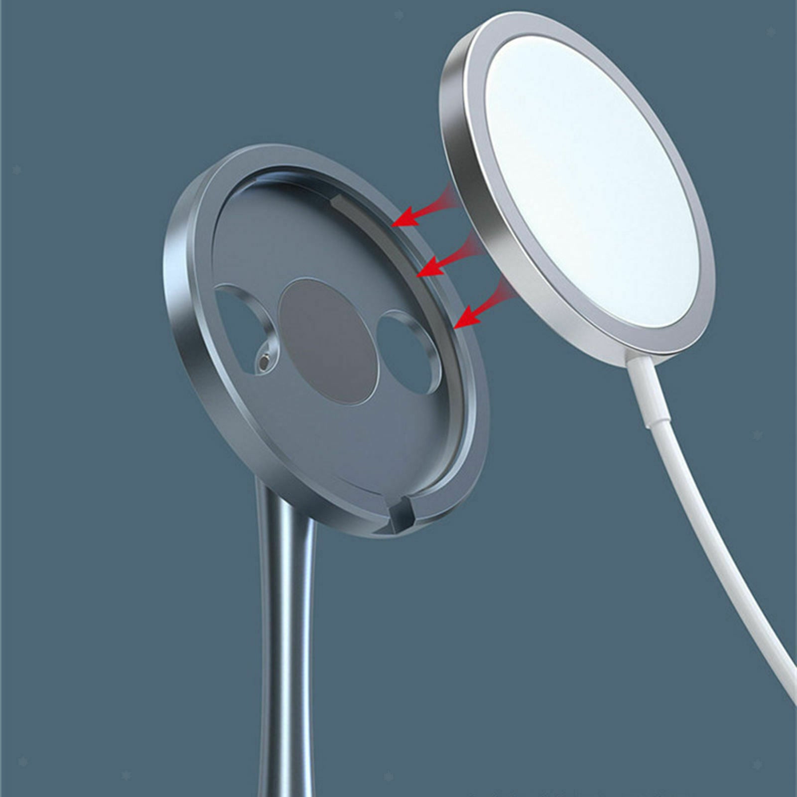 Desk Wireless Charger Phone Holder Magnetic Stand Bed Only for iphone12