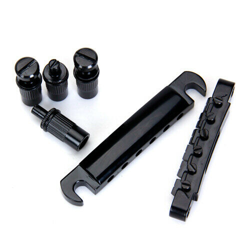 Black Bridge Tailpiece SET Replacement For LES PAUL LP Guitar