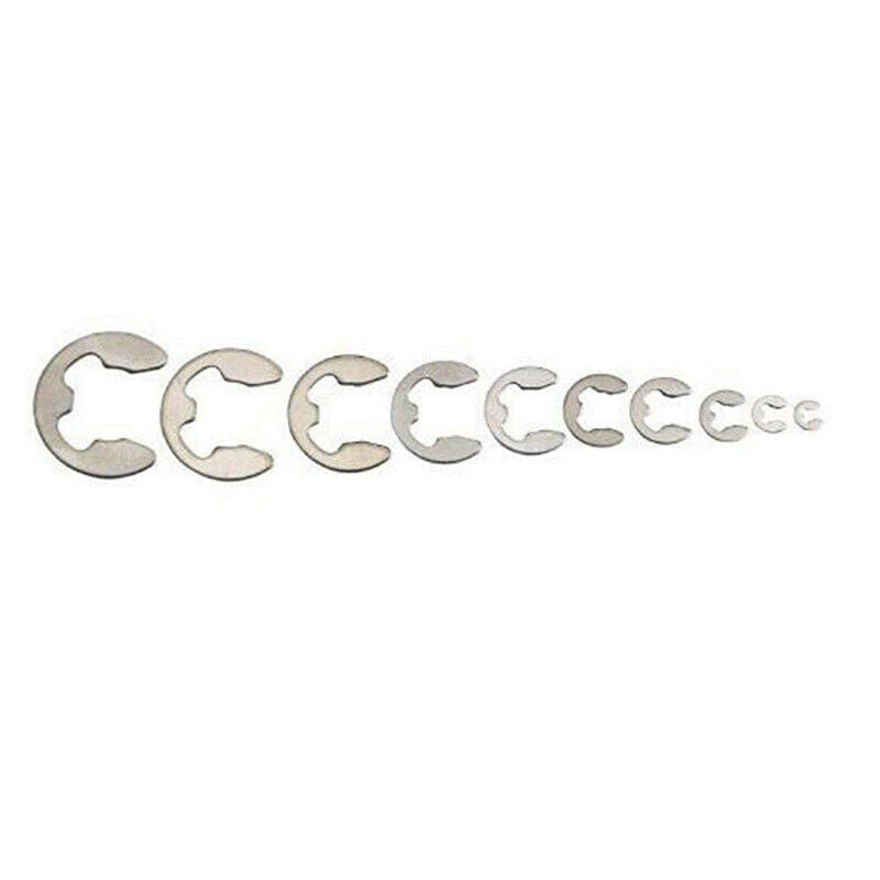 Open Retaining Ring Stainless Steel E-Shaped Snap Ring Combination Set 120 Pcs