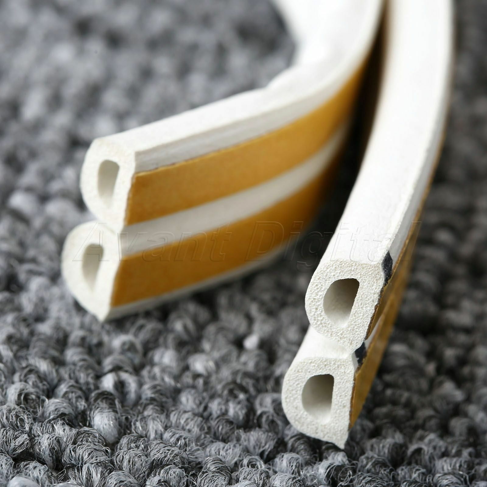 5M D Type Seal Strip Self Adhesive Auto Car Window Door Draught Excluder Foam