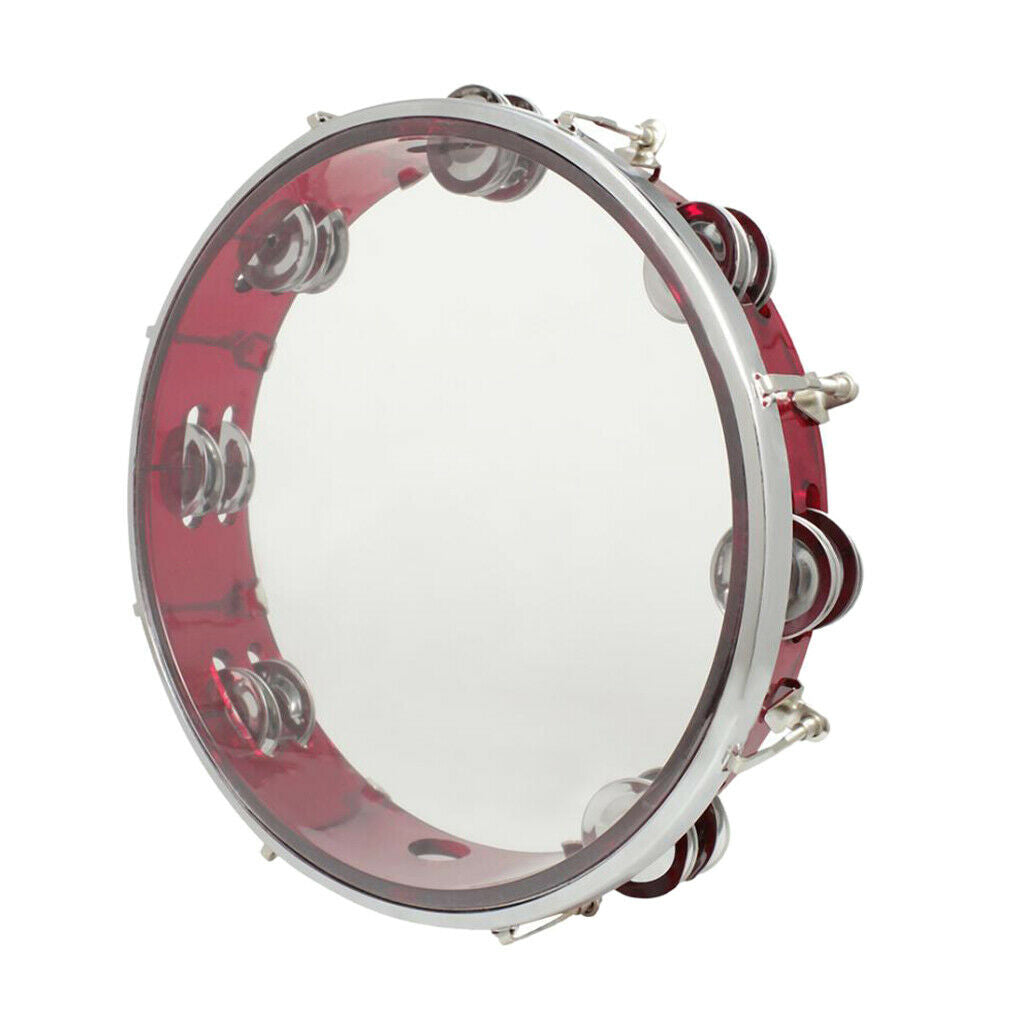 10'' Tambourines Drum Round Percussion Educational Musical Instrument Gift