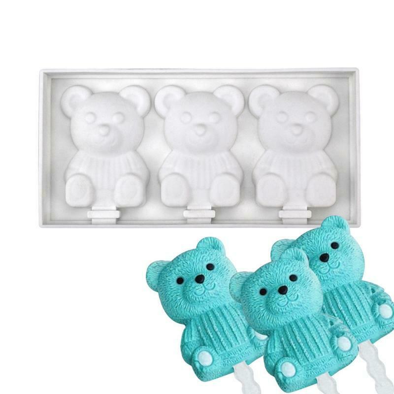Food Grade Silicone Lollipop Mold Cute Bear Shape Environmentally Firendly Gift