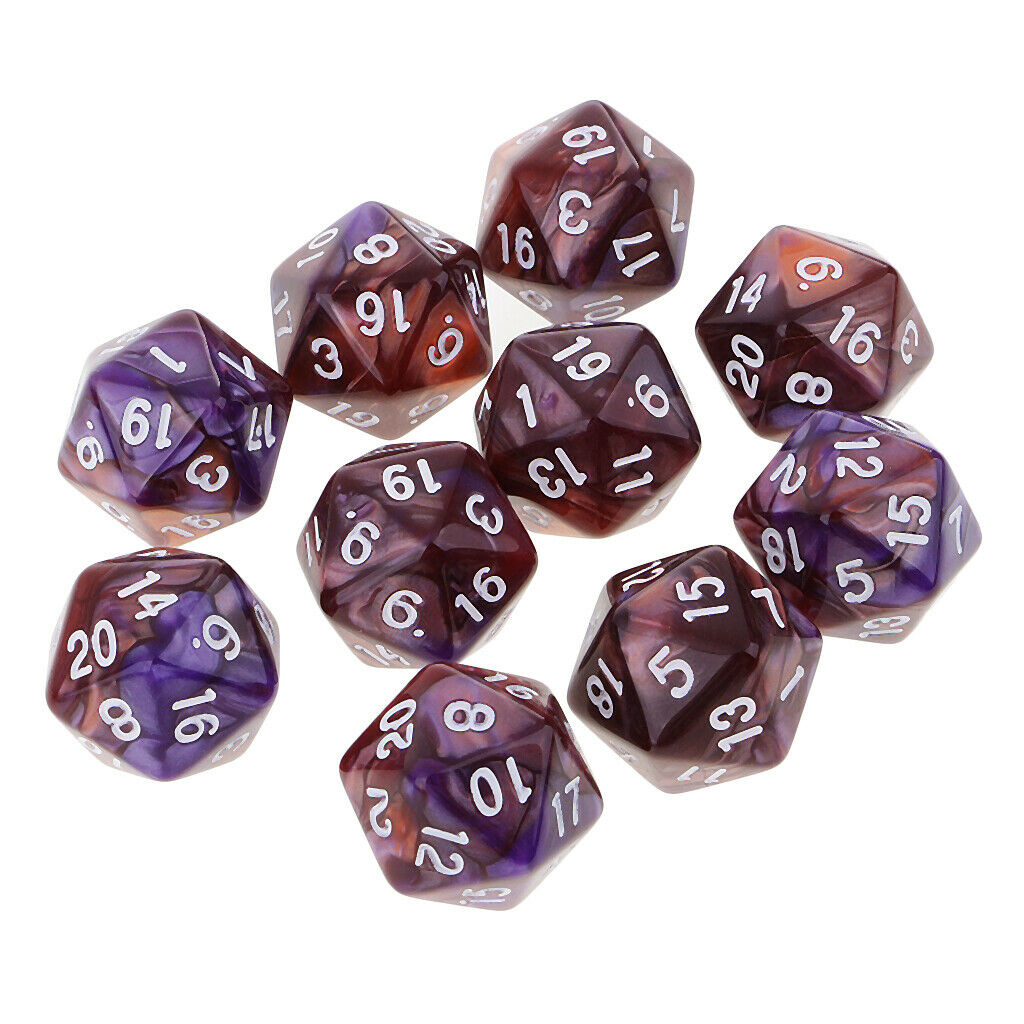 20PCS D20 Polyhedral Dice 20 Sided