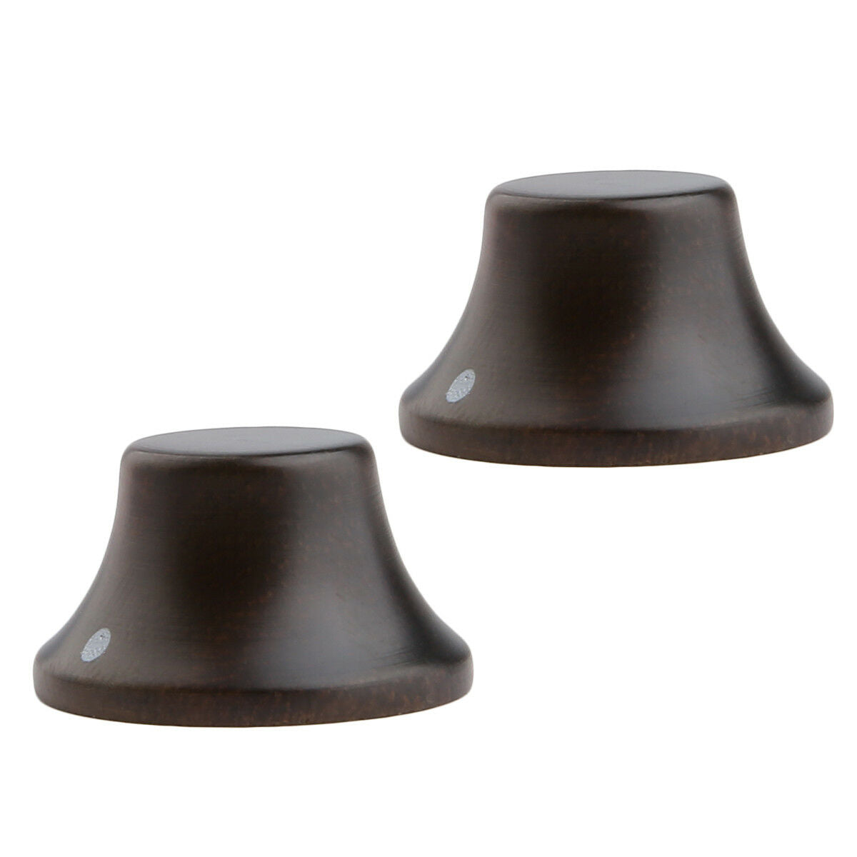 2x Rose Wood Strat Style Bell Knobs Guitar Bass Top Hat Knob w/ Indicator Dot