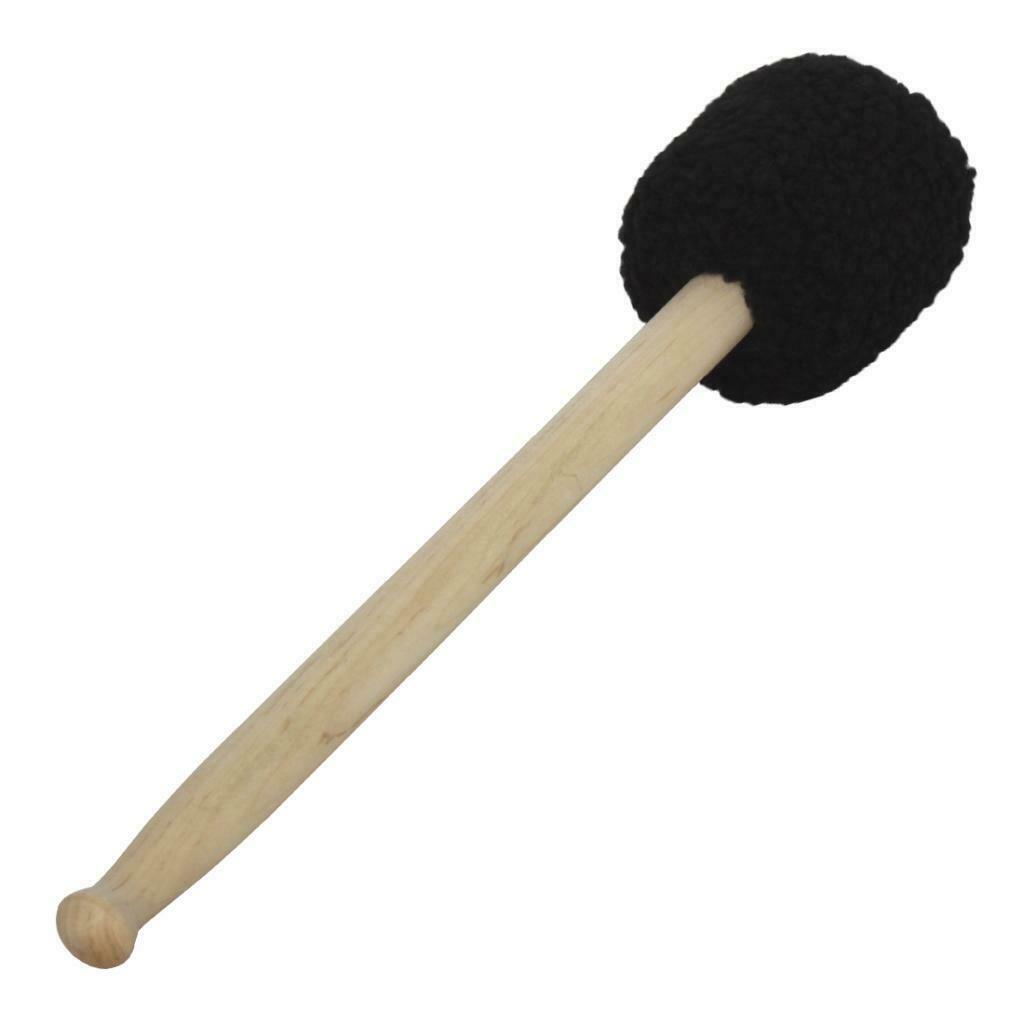 Symphony Bass Drum Stick Timpani Mallet Felt Head Wooden Handel Black