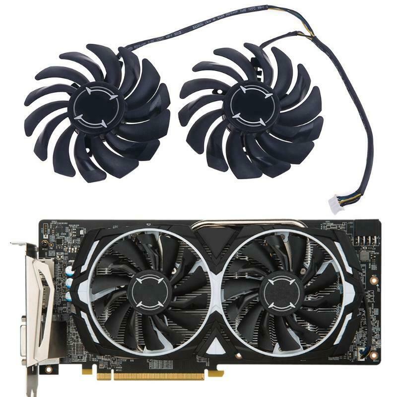 1 Pair 87mm PLD09210B12HH 4 Pin Graphics Video Card Cooling Fan for MSI RX 580