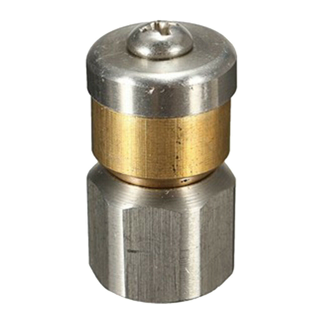 1/4" Stainless Steel Pressure Washer Jetter Nozzle Female Pipe Drain Washing