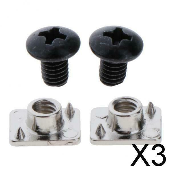 3X 2pcs Screws and Nuts for Roller Inline Skates Screws Binding Bolts Fastener