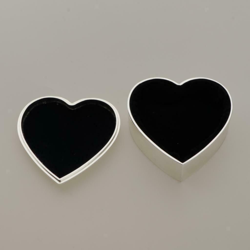 2x Fashion Creative Heart Gift Box Couple Ring Box Jewelry Box Organizer Box