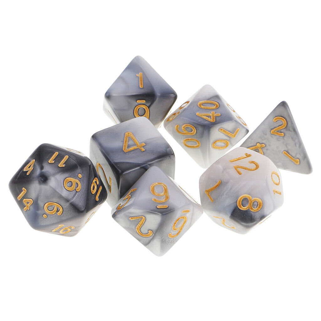 21x Acrylic Multi Side Dice D4 D6 D8 D10 D12 D20 d4-d20 Roleplaying Game