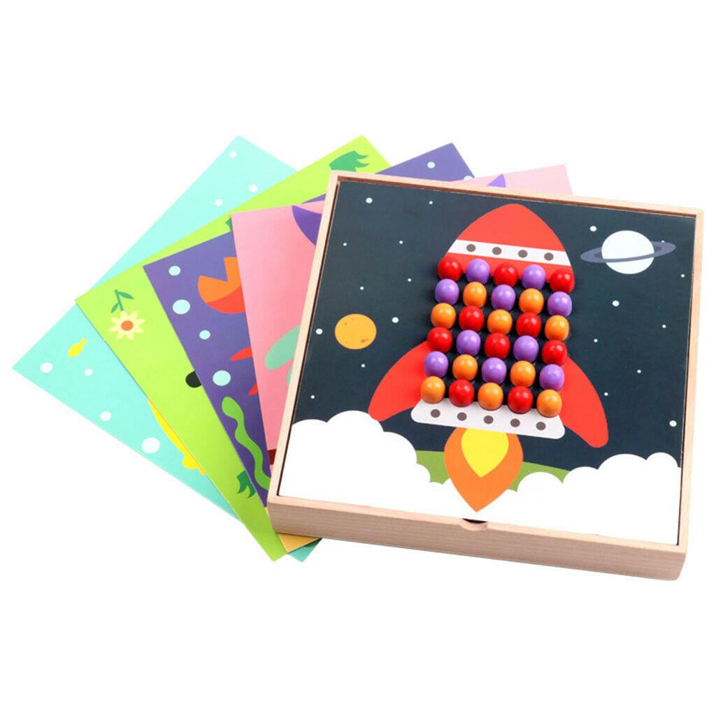 Mushroom Peg Puzzle Mosaic 184Pcs Fun Arts and Crafts for Games Toddler
