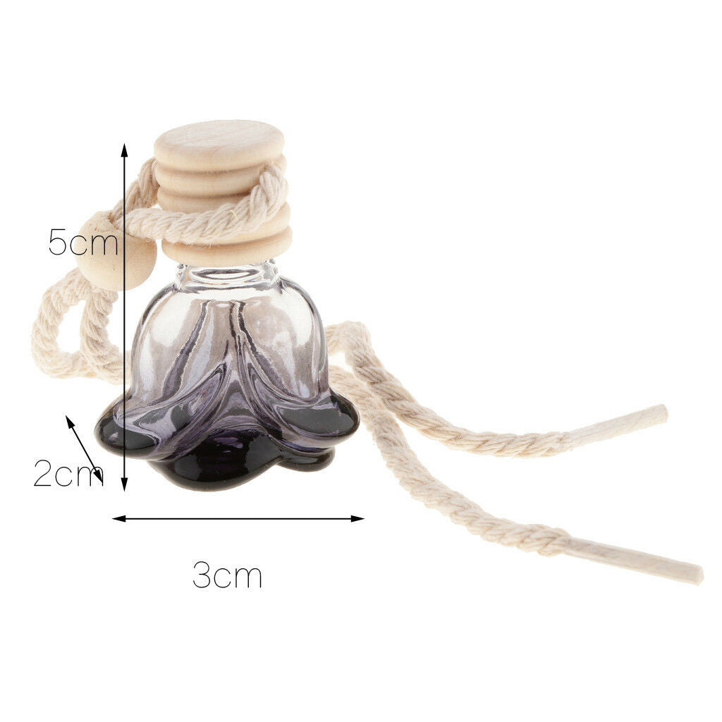 30x Empty Car Perfume Diffuser Bottle Car Hanging Pendant Home Decor Flower