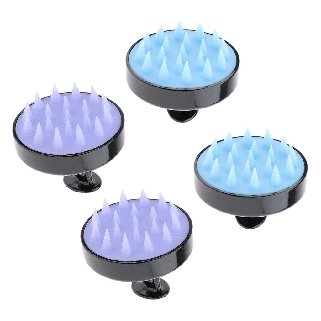 4 Pieces Silicone Hair Scalp Massager Shampoo Brush Scalp Care Head Massage