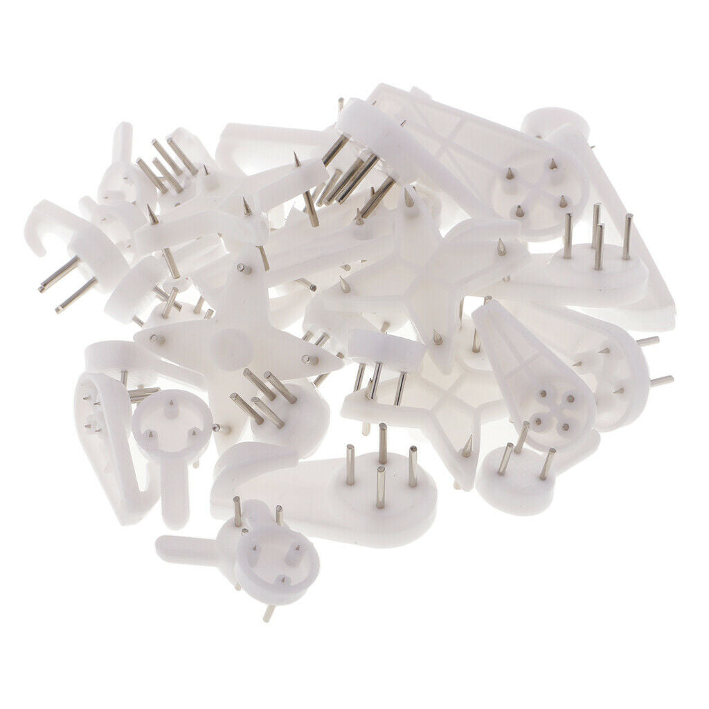 40pcs picture hard wall hooks hanging HOOKS clothes hangers 4 styles