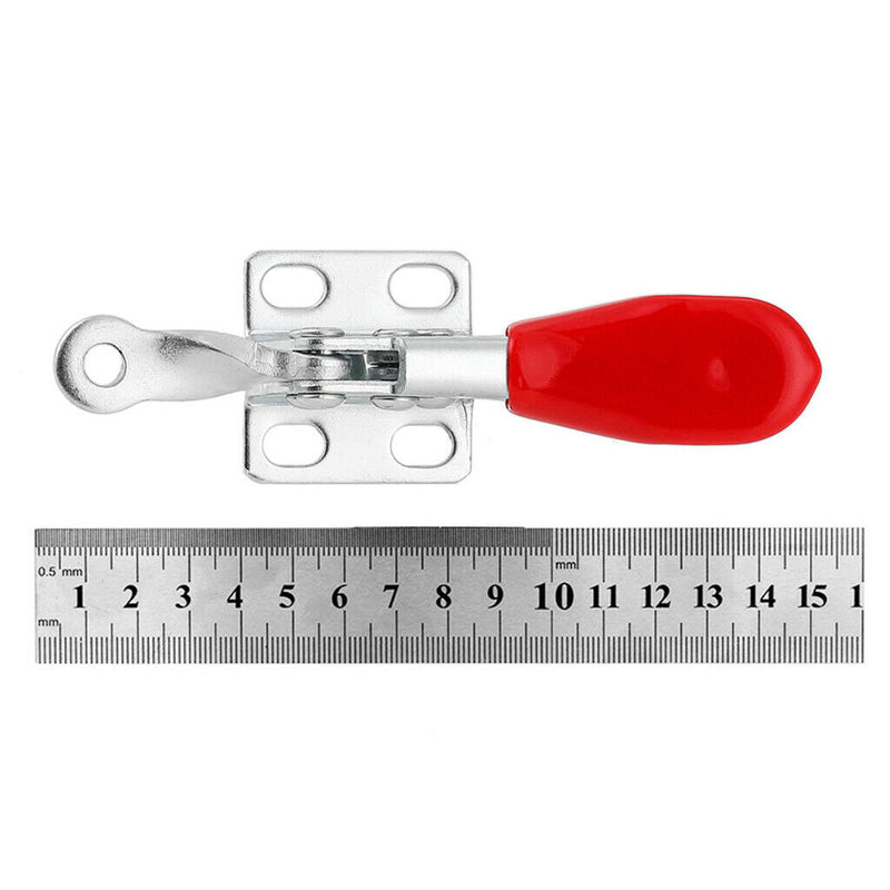 2Pcs GH-201A Horizontal Toggle Clamp Red Handle 27kg Heavy Duty Fix Clip